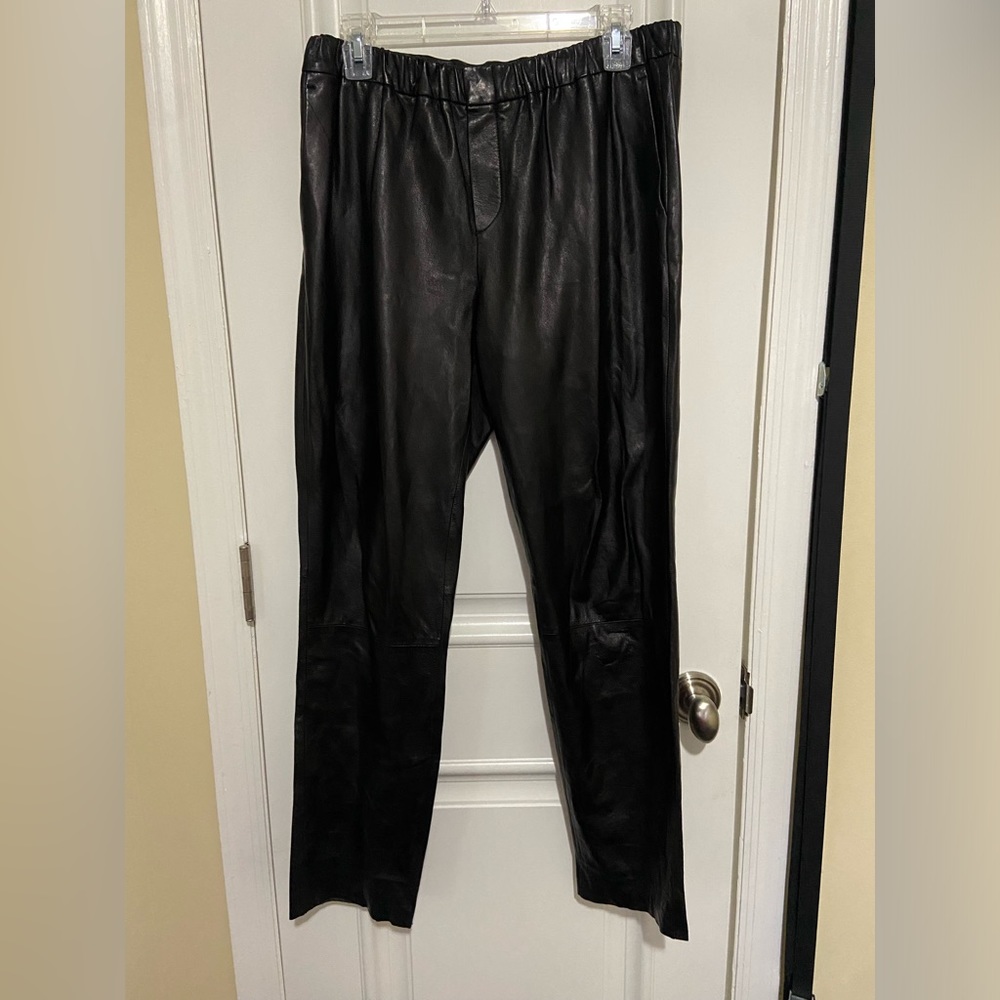 Vince Genuine Leather and Silk pants